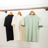 短袖 液氨龙鳞珠地 纯棉圆领T恤男珠地棉凉感透气半袖 男士 打底 夏季