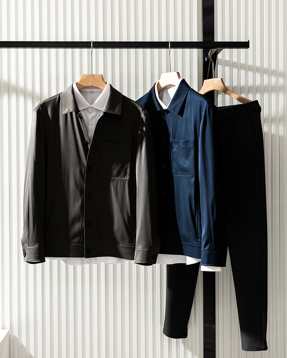 限量！稀有！6A级桑蚕丝！春夏季男士商务外套薄款翻领夹克上衣男