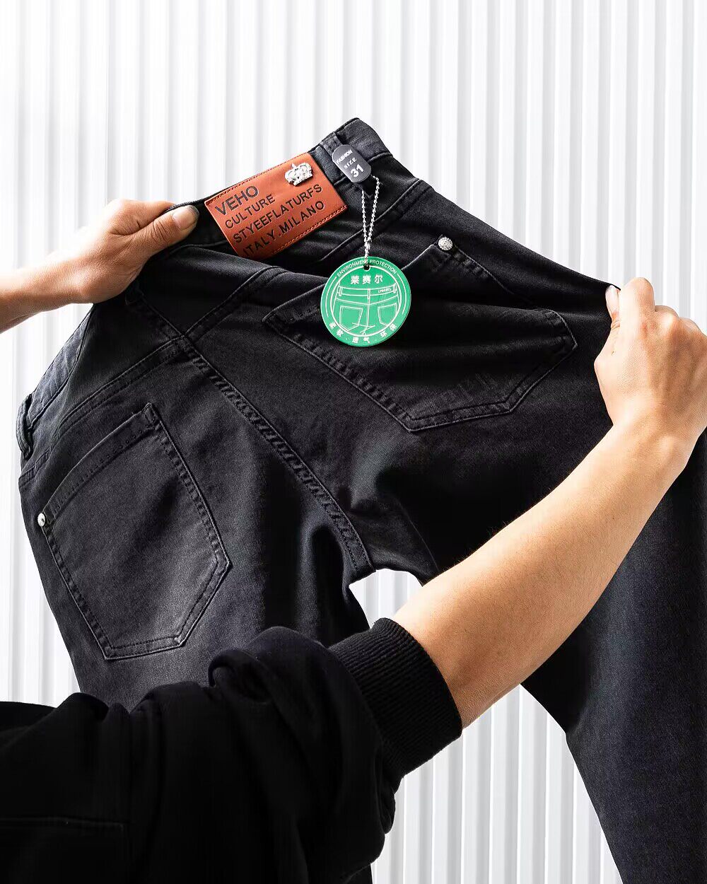 软弹细腻!从容不拘!男士薄款高弹商务休闲牛仔长裤天丝牛仔裤男