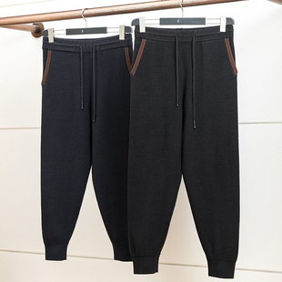 BC风男士 羊毛莫代尔 立领羊毛裤 子 男 版 冬针织羊毛运动裤 衣特卖