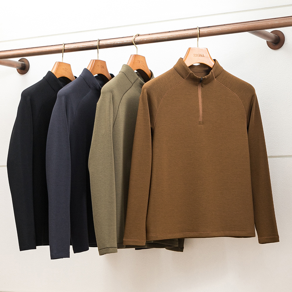 弹力蓄热保暖打底羊绒上衣半开