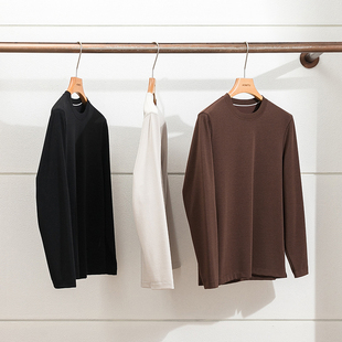 秋冬男加绒保暖长袖 桑蚕丝莫代尔 温暖养肤 打底T恤 暖皮面膜T