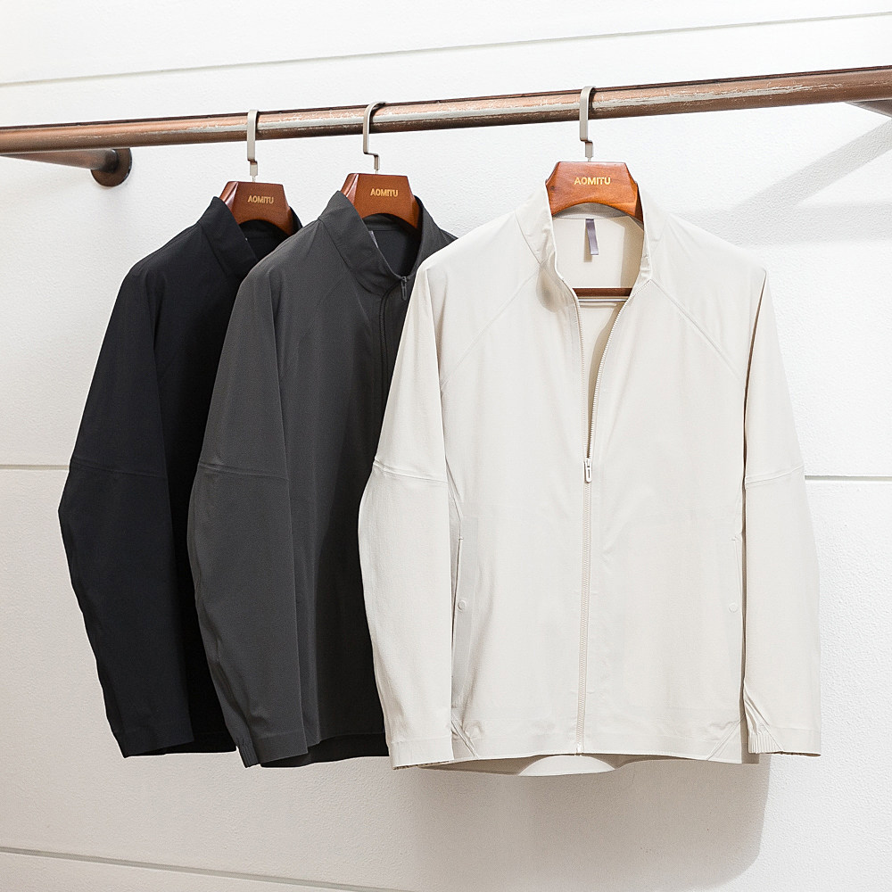 轻量全能 春夏男士商务通勤立领休闲夹克 轻量防水透气夹克外套男
