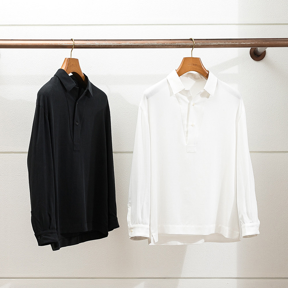 老钱质感 摩登灵魂 春夏男士宽松落肩亚麻长袖衬衫高级感麻衬衫男