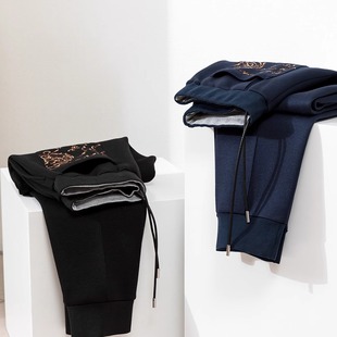 秋冬男士 面料 休闲卫裤 高端休闲裤 BLT柜9K4 刺绣细节休闲裤 塬版