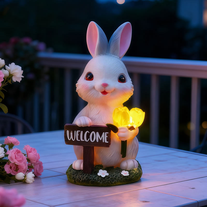 太阳能灯户外兔子动物灯摆件阳台露台装饰景观草坪灯庭院花园布置