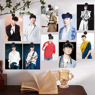 10张明星林俊杰海报墙贴卡片明信片房间墙壁墙面装饰贴背景