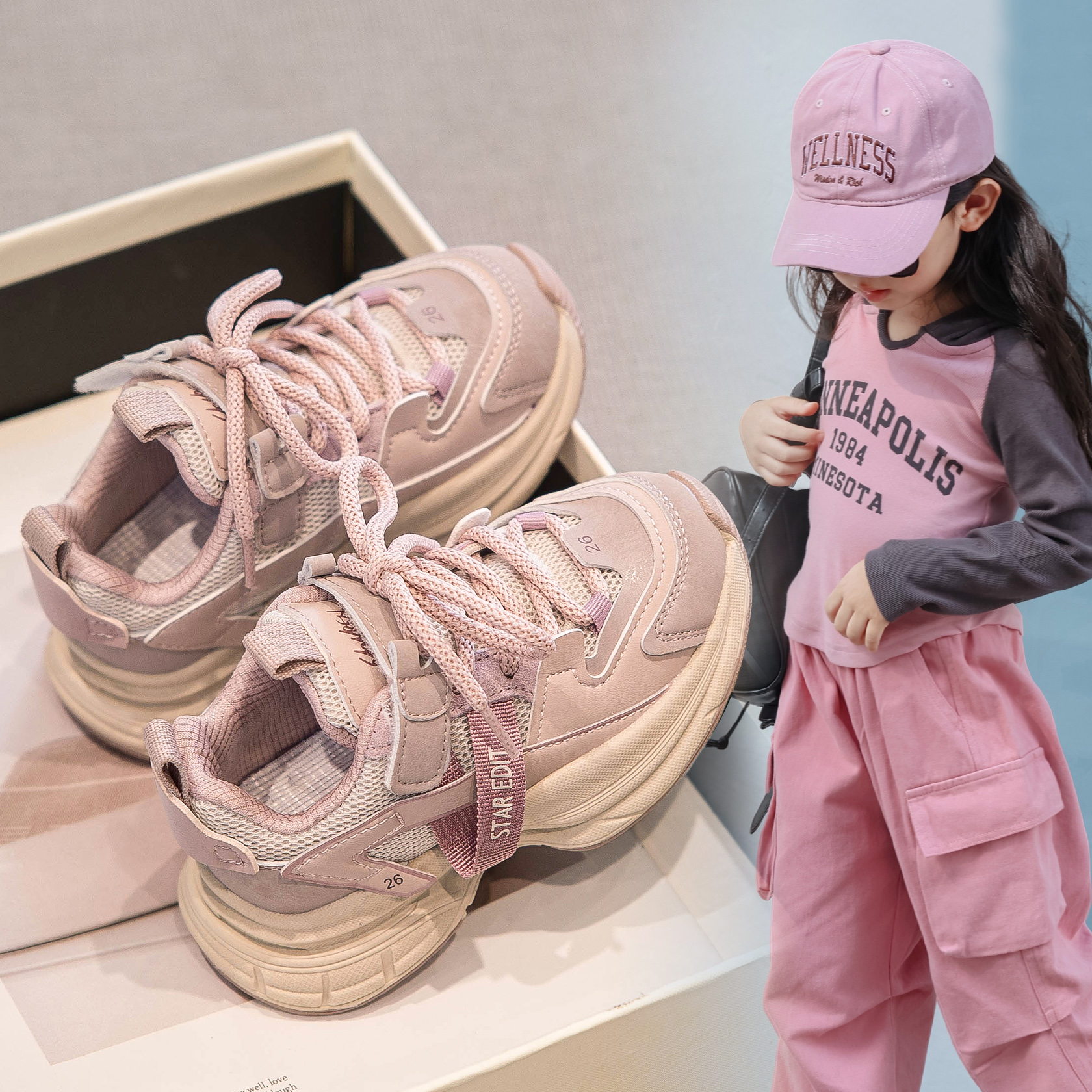 女童老爹鞋春秋款潮牌新款