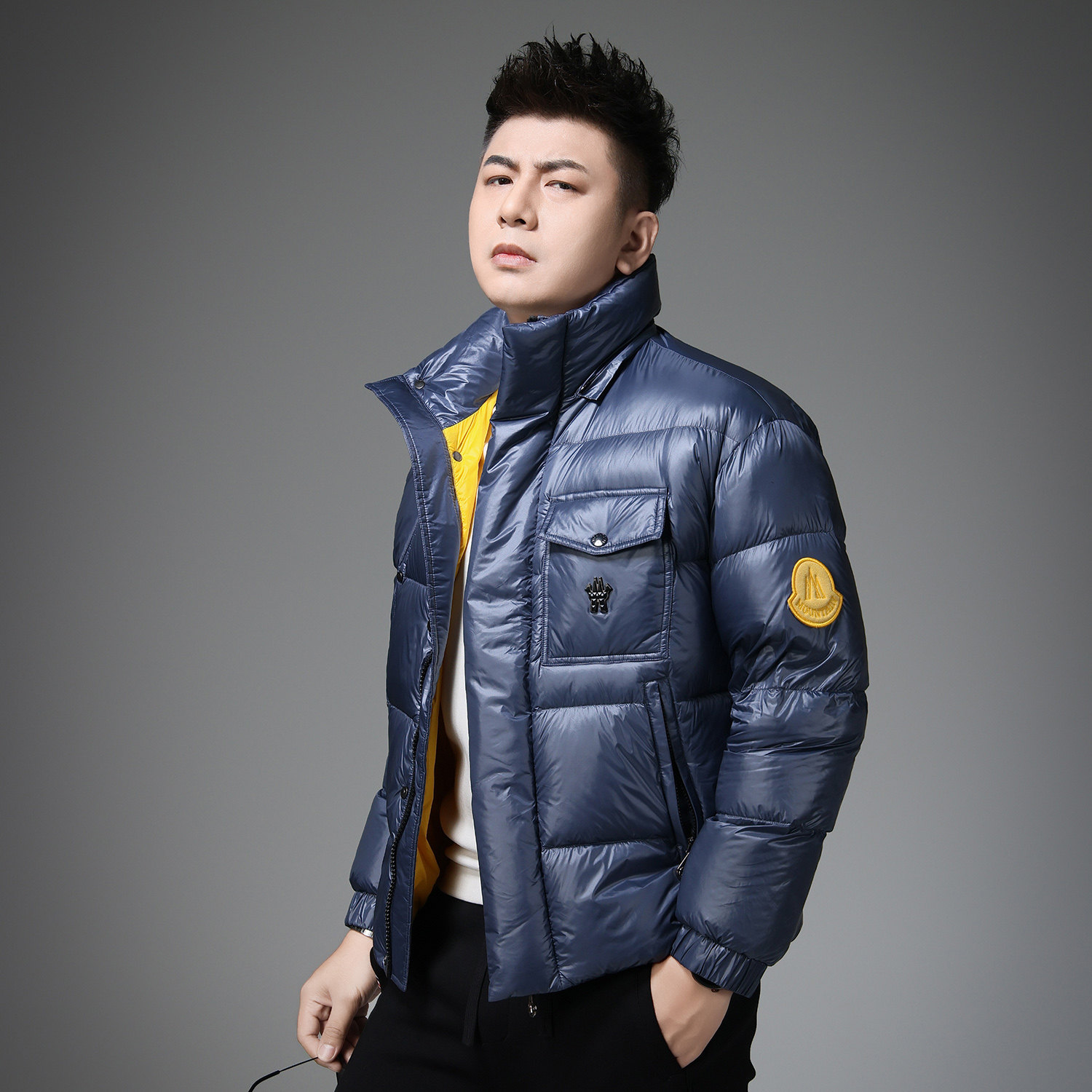 三防800蓬冬季可拆卸帽休闲羽绒服加大男连帽高端中年保暖外套男