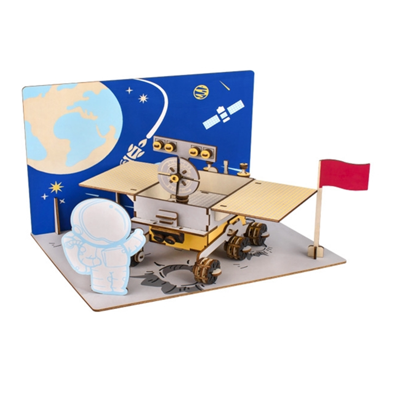 航空航天月球车模型3d立体模型拼装拼图科教益智玩具手工diy木制