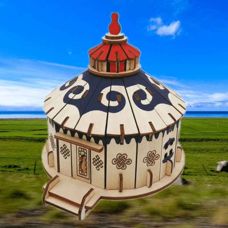 蒙古包模型3d立体拼图图片