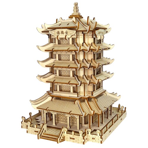 黄鹤楼木质模型立体拼图