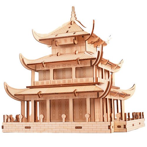 岳阳楼木质立体模型拼图