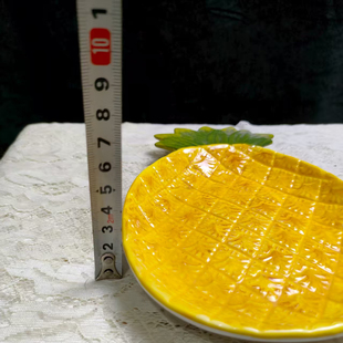 菠萝盘子 微瑕介意勿拍 陶瓷盘