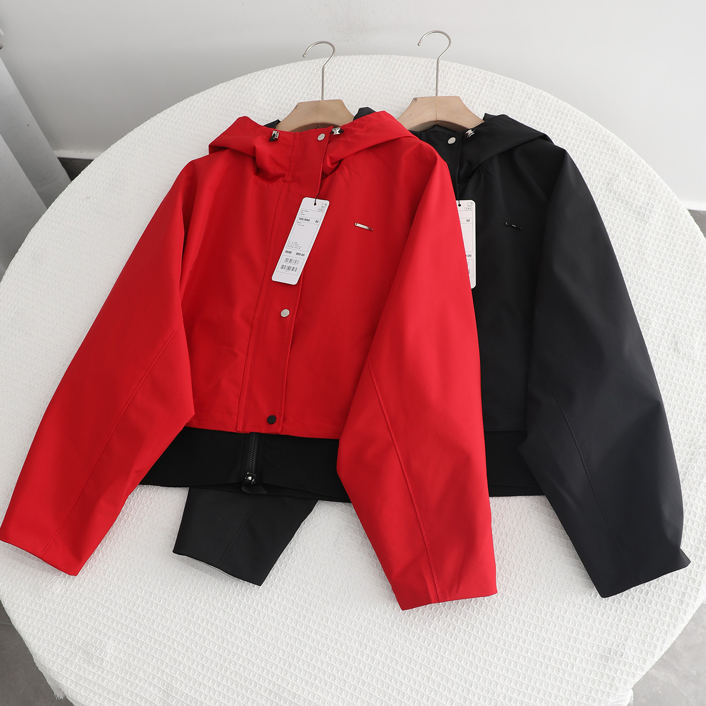 鸟家~时尚百搭宽松拼接连帽冲锋衣女2025秋季新款廓形撞色短外套,女装/女士精品,短外套,淘宝优惠券,粉丝福利购,淘宝优惠卷