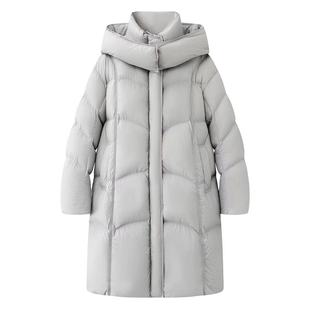 时尚 新款 显瘦保暖连帽羽绒服女加厚90白鸭绒面包服 2025冬季 艾系