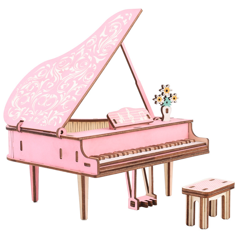 Wholesale Creative DIY PIANO Jigsaw 3 Wooden Puzzle fo r kid 玩具/童车/益智/积木/模型 拼图/拼板 原图主图