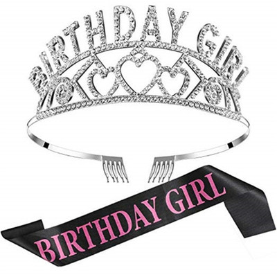 皇冠缓带礼仪玫瑰金粉聚会拍照