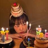 双层蛋糕头箍生日字母可爱好看发箍女孩派对帽子惊喜礼物节日用品