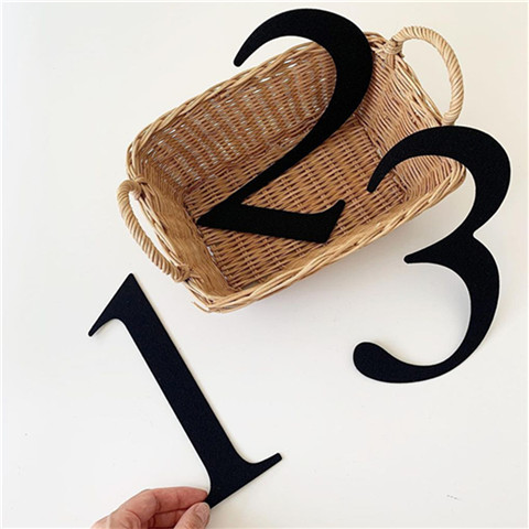 棕色毛毡数字墙贴生日布置