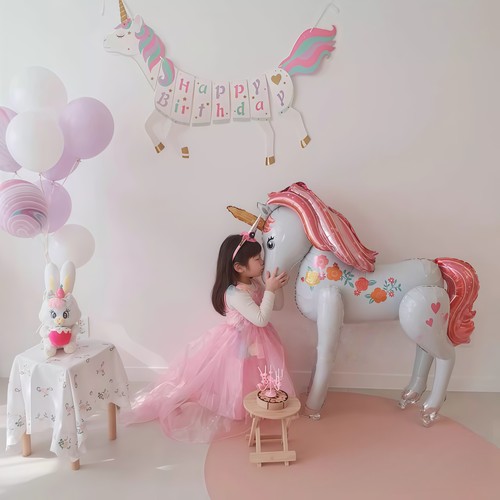 独角兽气球主题生日派对节日装扮