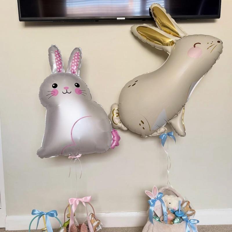 复活节铝膜气球卡通动物可爱兔子