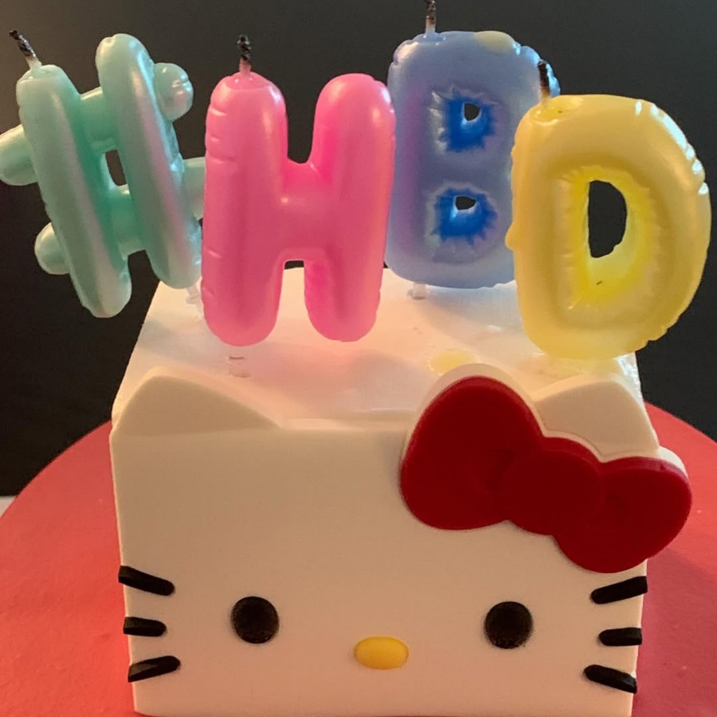 ins彩色韓風HBD生日英文字母蠟燭