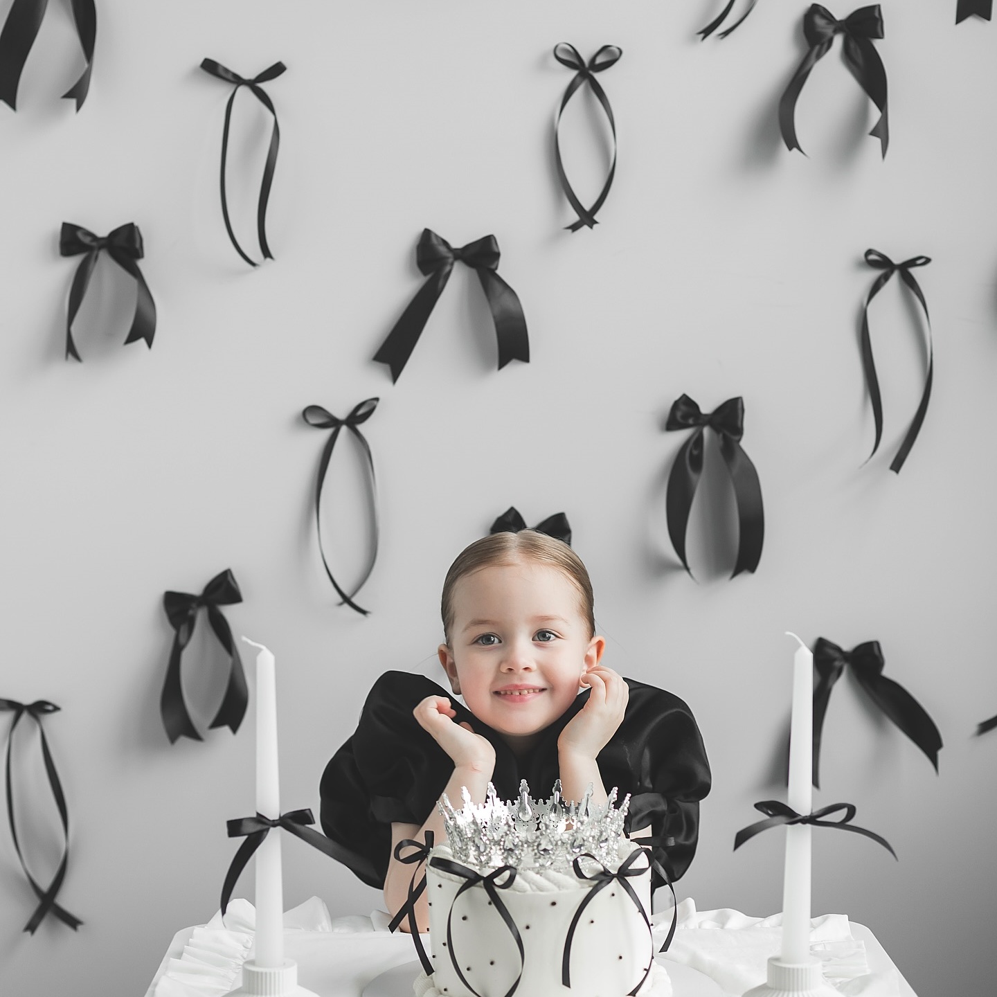 黑色大蝴蝶结墙贴拉花布置装饰