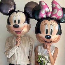 迪士尼款气球米妮米奇头米老鼠卡通气球生日装饰布置结婚拍照道具