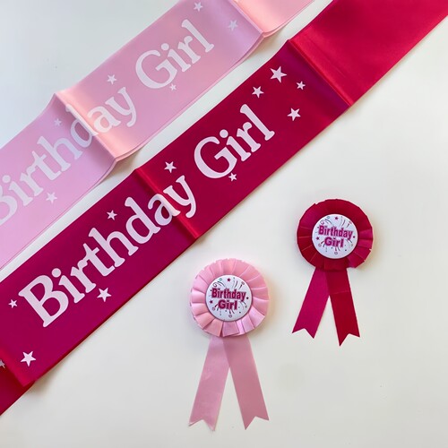 韩式生日派对礼仪带胸章肩带套装
