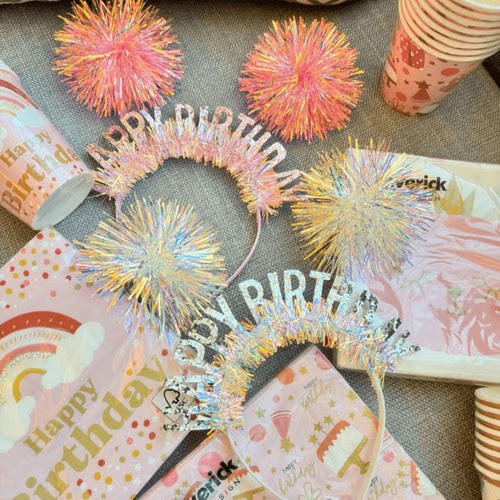 生日快乐字母头箍派对节日装饰品