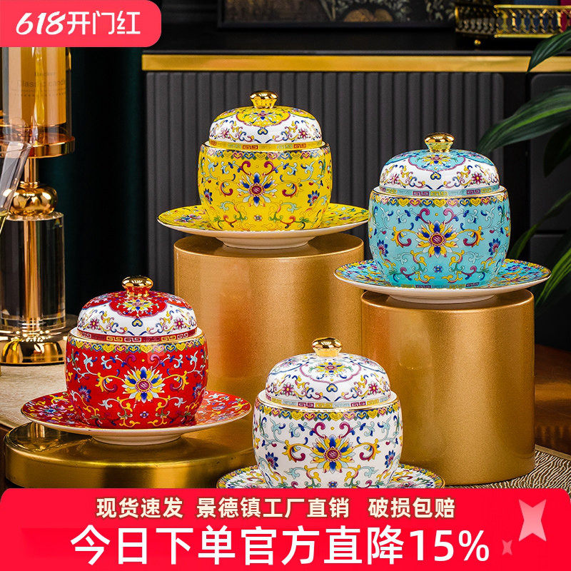 景德镇中式家用陶瓷炖盅酒店高档燕窝盅骨瓷养生甜品盅汤碗带盖
