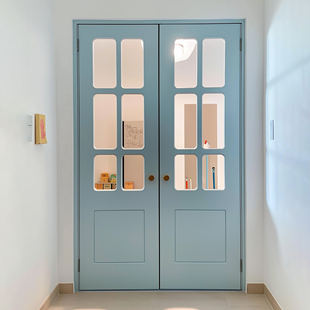 法式复古玻璃门卧室门卫生间实木复合烤漆门平开门网红欧式平开门