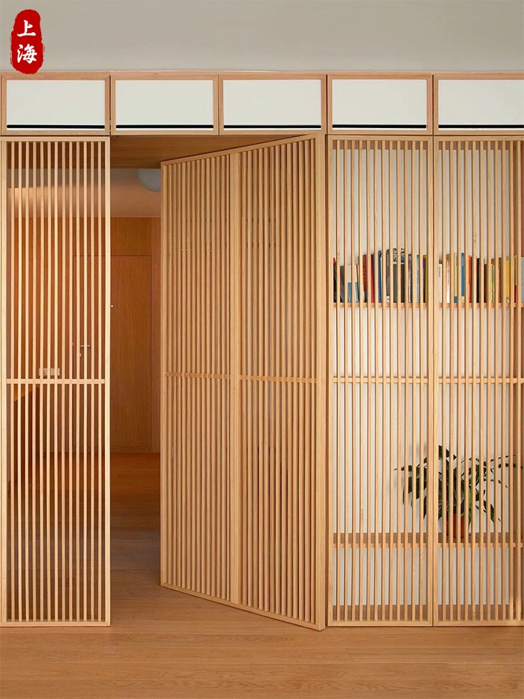 格栅隔断镂空现代简约入户玄关