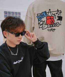 HUMOR PUNCH卫衣搏击艺术元素重磅棉LOVE BOXING 拳击散打泰拳