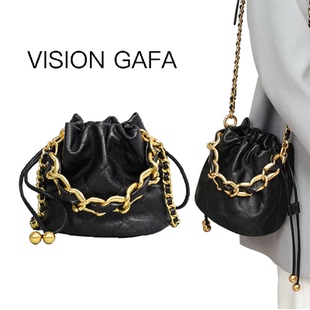 包包女2025秋冬新款高级感斜挎水桶包小众手提链条皮质包包箱包