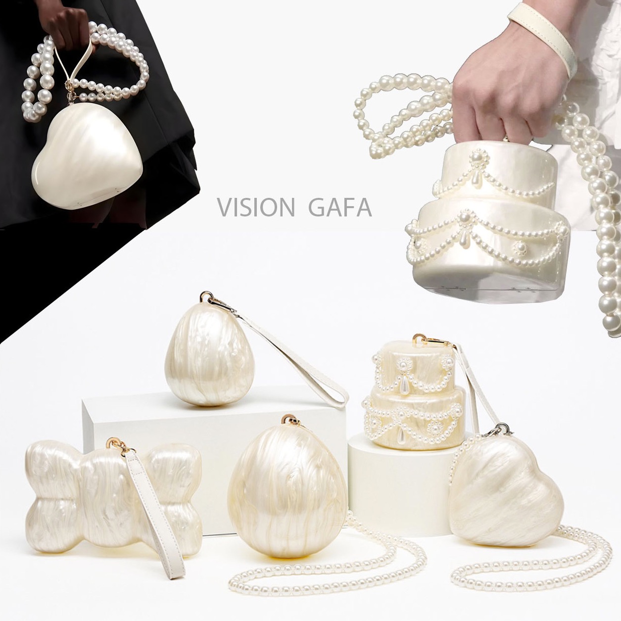 白色水滴包亚克力单肩斜挎包礼物