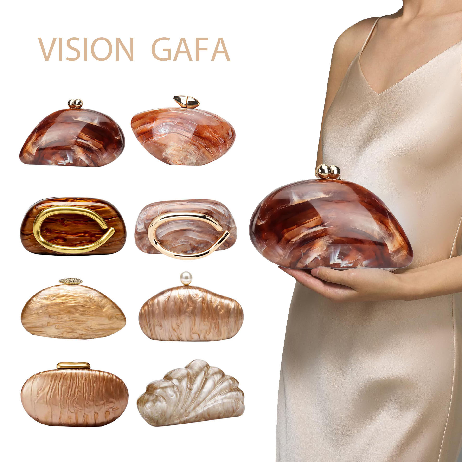 跨境亚克力手机口红手拿斜挎包