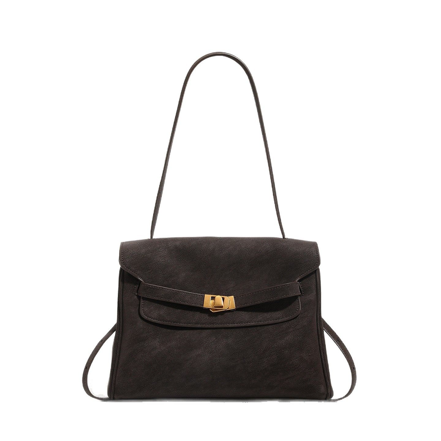 2025秋冬新款潮小众设计复古磨砂凯莉包百搭大容量手提单肩斜挎包,箱包皮具/热销女包/男包,通用款女包,淘宝优惠券,粉丝福利购,淘宝优惠卷