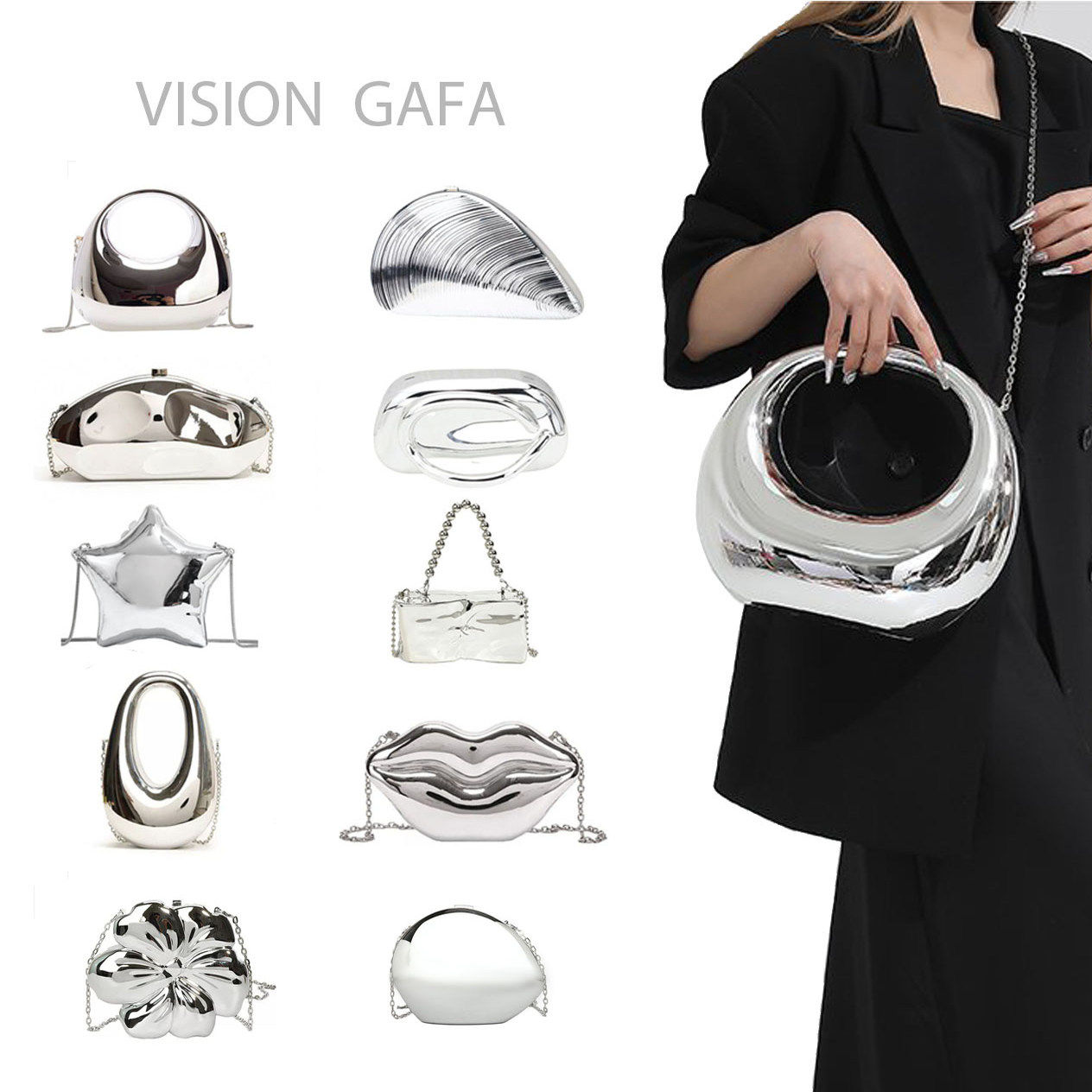 外贸新款手拿包手机口红钥匙收纳款银色金属生日礼物感便携斜挎包,箱包皮具/热销女包/男包,手拿包,淘宝优惠券,粉丝福利购,淘宝优惠卷