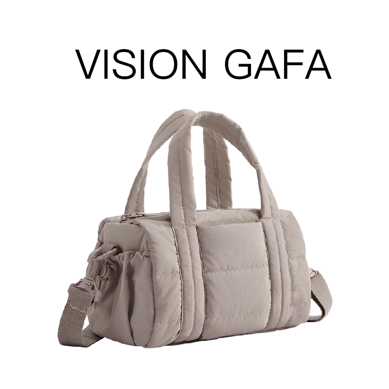 跨境斜挎包蓬松绗缝迷你健身包带可拆卸肩带的小型行李袋斜挎包