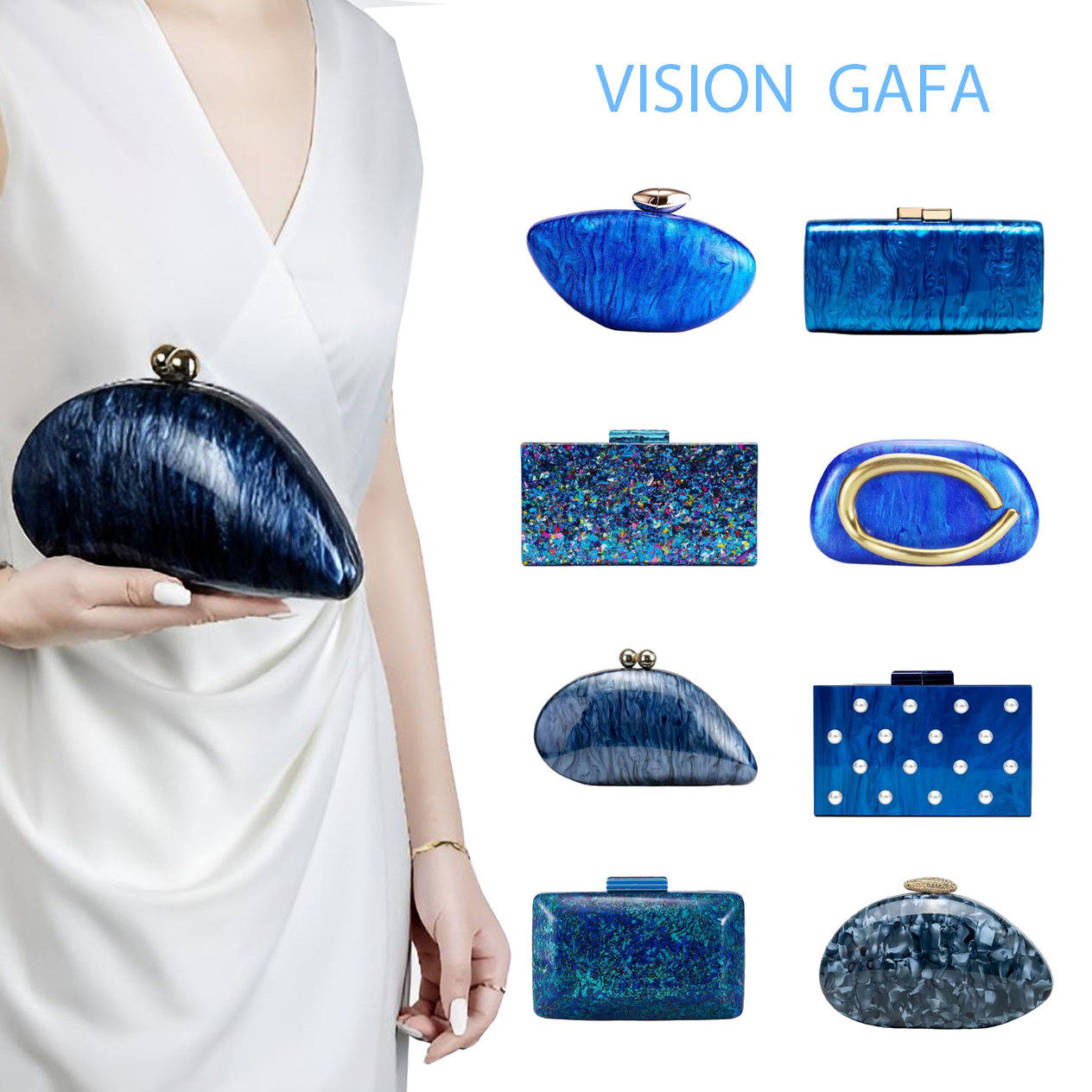 跨境内销深蓝亚克力手拿包斜挎单肩包手机钥匙口红包女生礼物聚会,箱包皮具/热销女包/男包,手拿包,淘宝优惠券,粉丝福利购,淘宝优惠卷