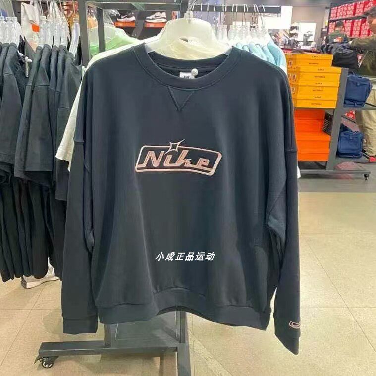 耐克Nike男子法式毛圈圆领宽松透气长袖卫衣套头衫HQ2957-010-051