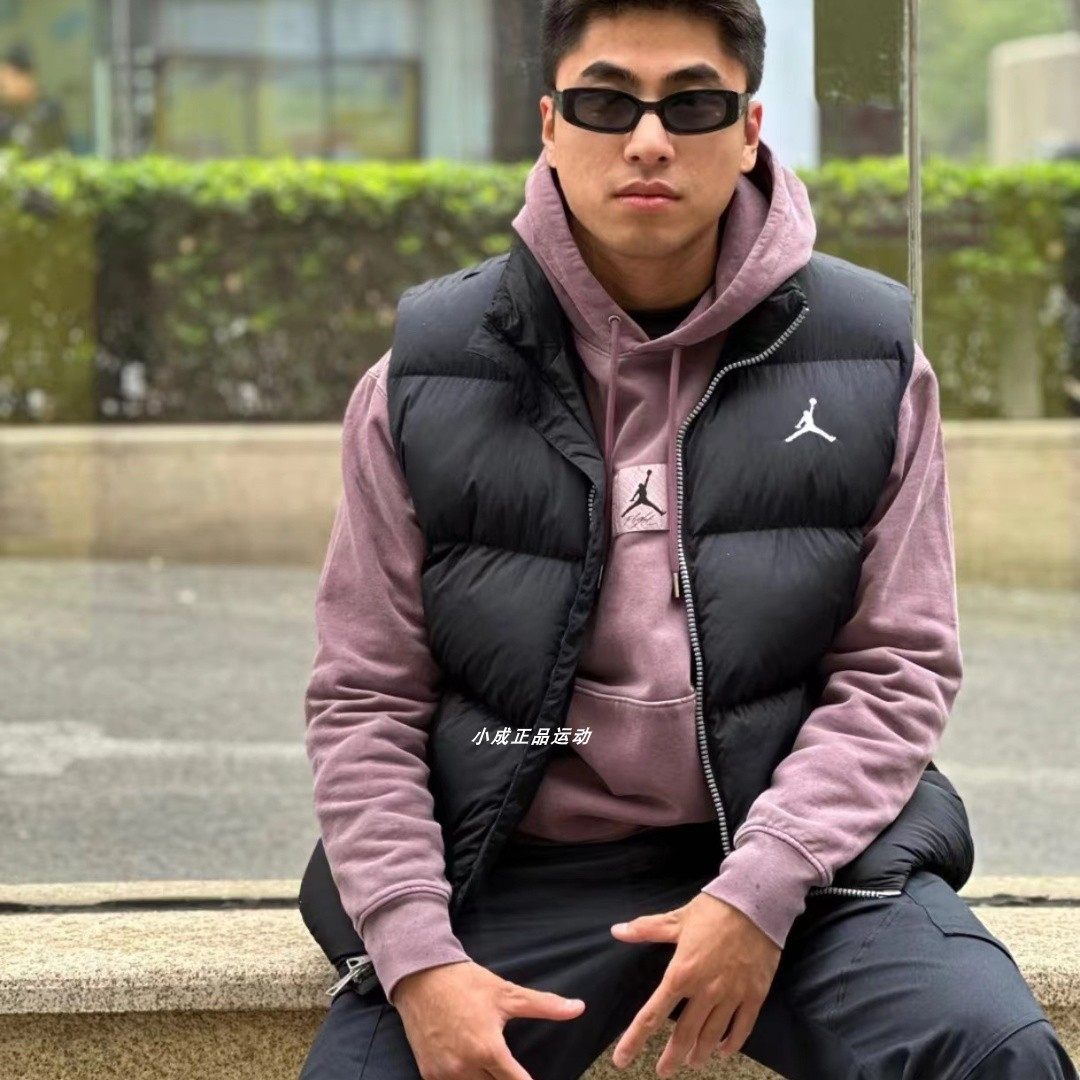 耐克Nike Air Jordan秋冬男女防水立领保暖棉马甲背心 FB7308-010