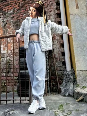 耐克Nike宽松针织束脚长裤女子