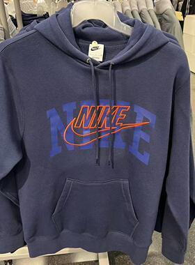 耐克Nike男女新款大LOGO加绒保暖连帽套头卫衣FV4448-100-410-677