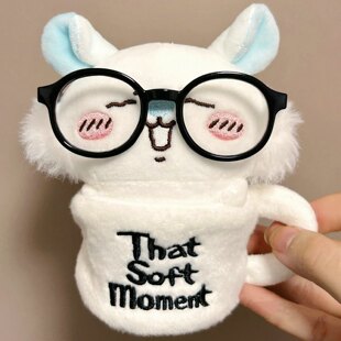 日本日版chiikawa眼镜杯子飞鼠玩偶变装娃衣可爱莫莫咖公仔送礼物