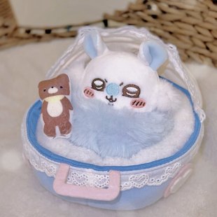 日本正版chiikawa飞鼠公仔吉伊卡哇婴儿车睡衣手捧莫莫咖小脚玩偶