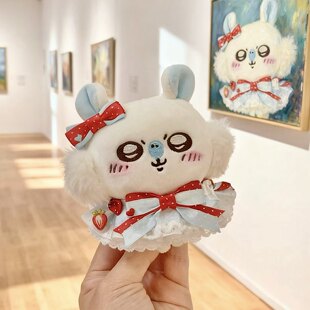 日本chiikawa可爱公主小脚飞鼠吉伊卡哇裙子娃衣桃心生日玩偶公仔