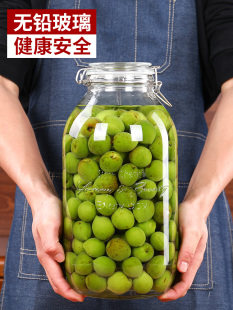 青梅露罐子杨梅果酒专用泡酒玻璃瓶家用密封罐人参泡酒瓶空瓶10斤